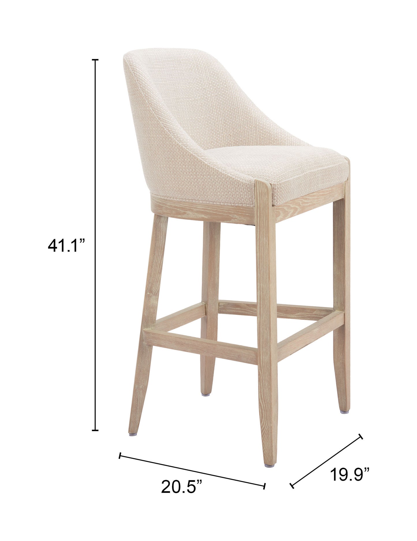 Bar Chair – Faux Leather with Footrest