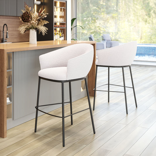 Comfortable Bar Stool with Back – Padded Seat, Elegant Frame