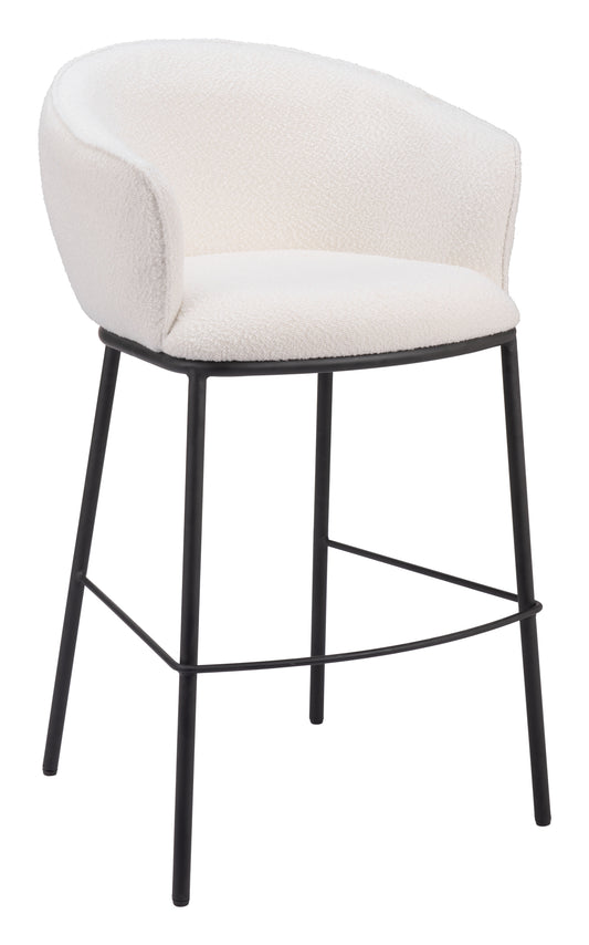 Comfortable Bar Stool with Back – Padded Seat, Elegant Frame