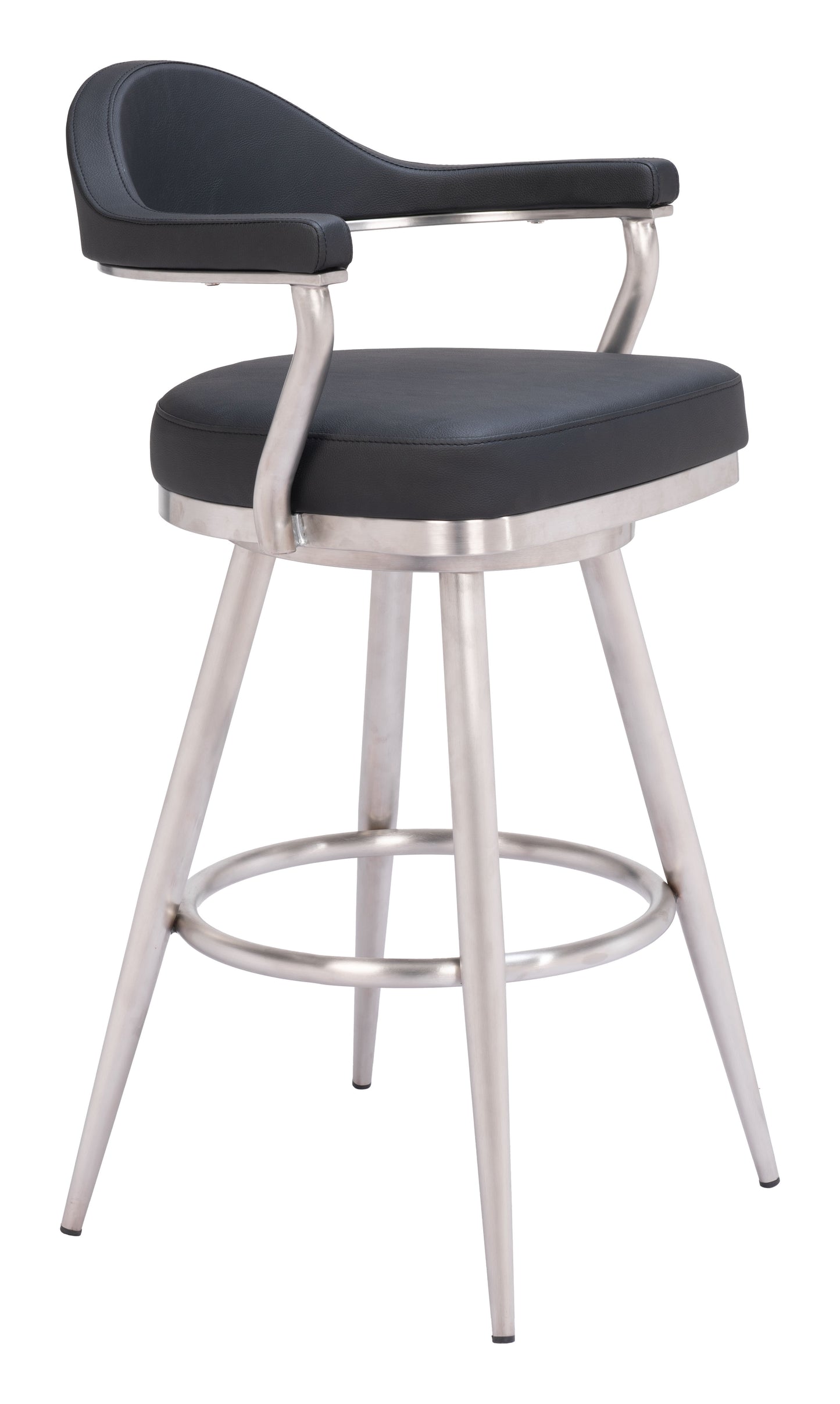 Swivel Counter Stools –Upholstered Keppel Stool in Brown