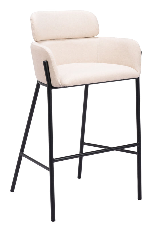 Bar Height Stools – Elegant Beige Seat with Sturdy Legs