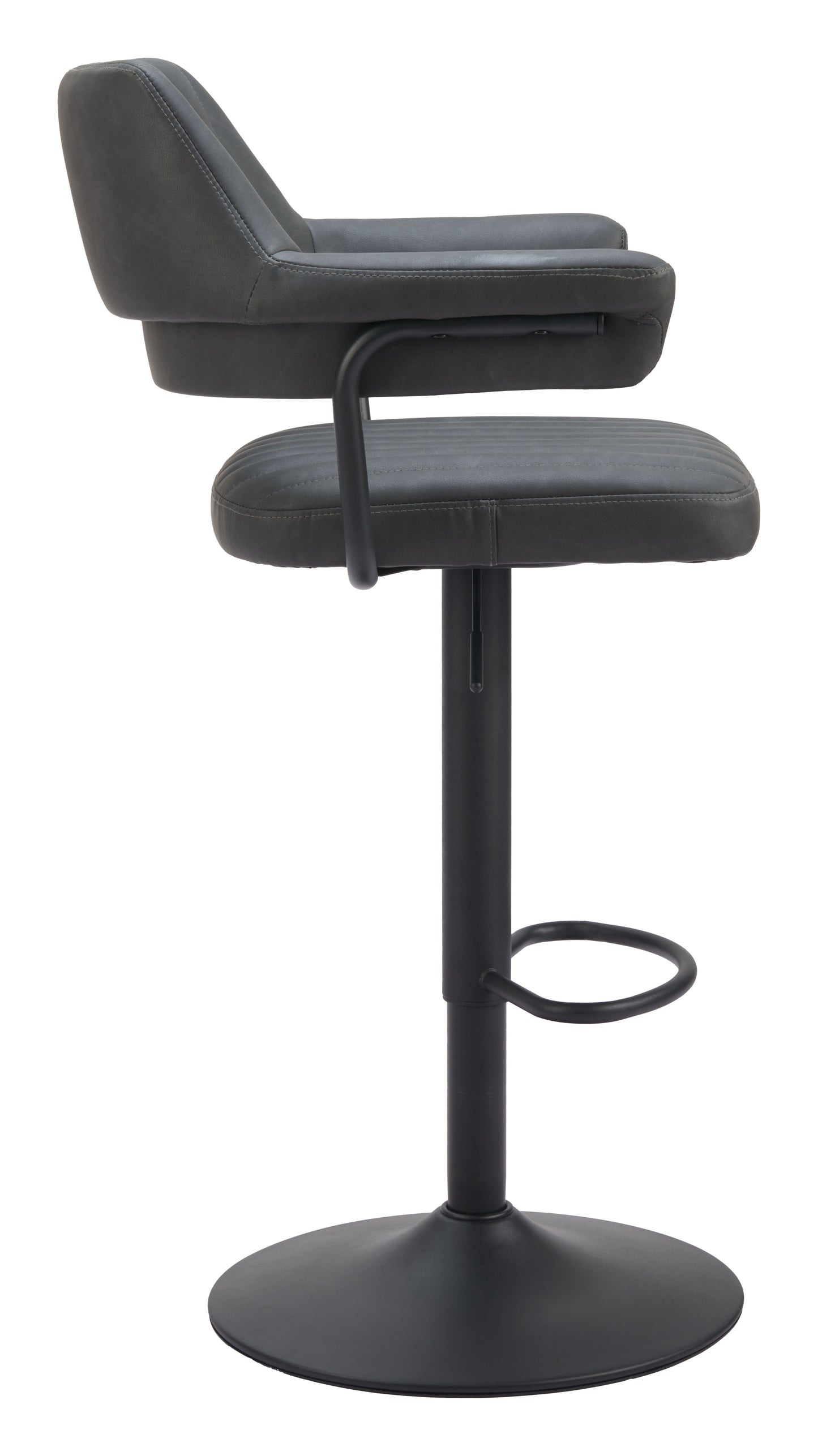 Black Bar Stools – Erret Modern Counter Stool with Gray Seat