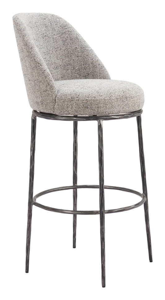 Counter Bar Stools – Nordhavn Gray Seat with Modern Frame