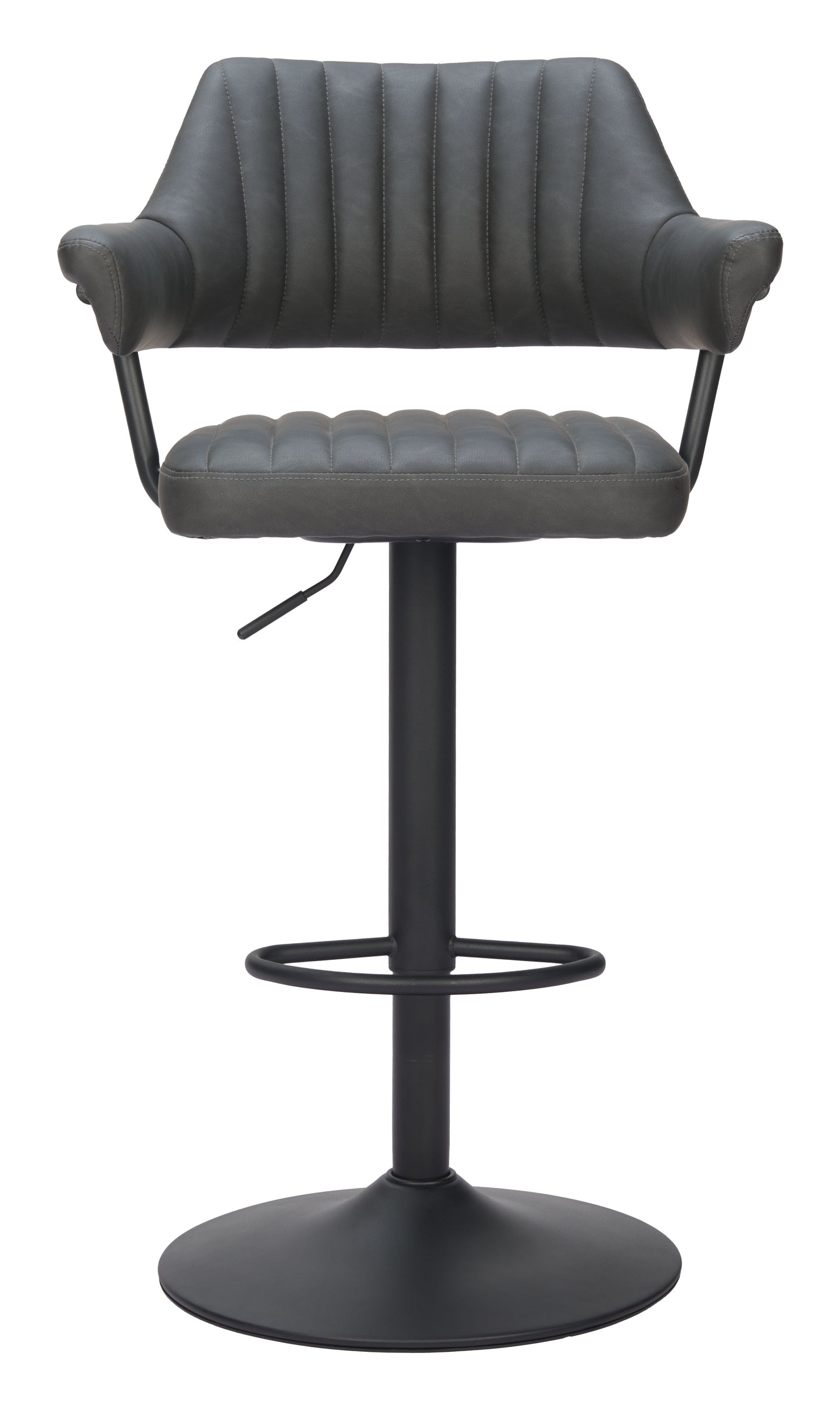 Black Bar Stools – Erret Modern Counter Stool with Gray Seat