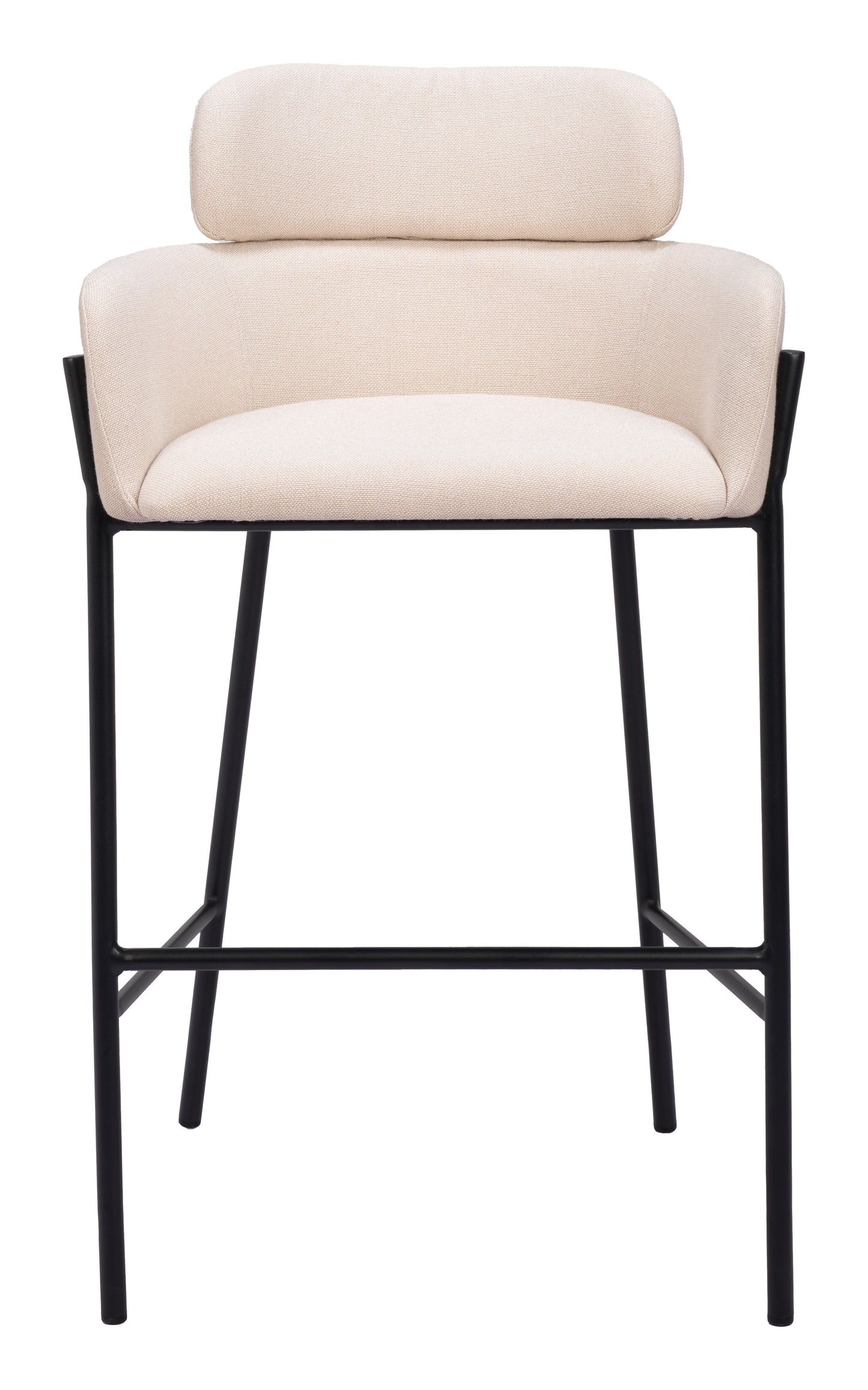 Bar Height Stools – Elegant Beige Seat with Sturdy Legs