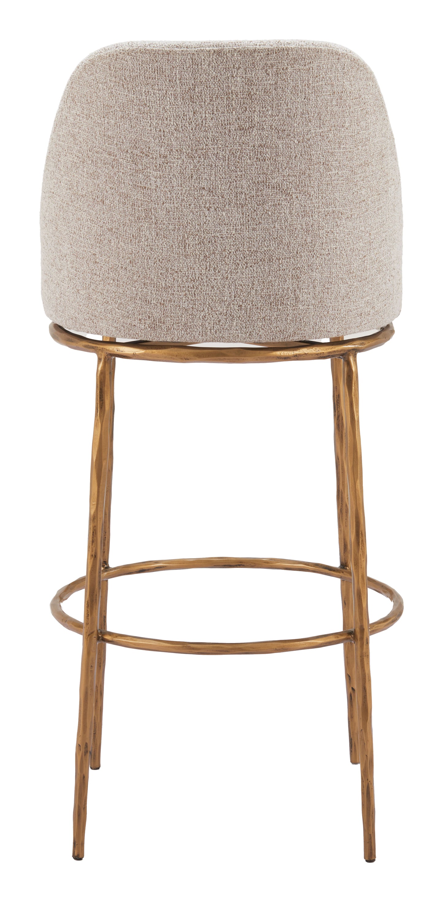 Outdoor Bar Chairs – Beige Seat and Strong Metal Legs
