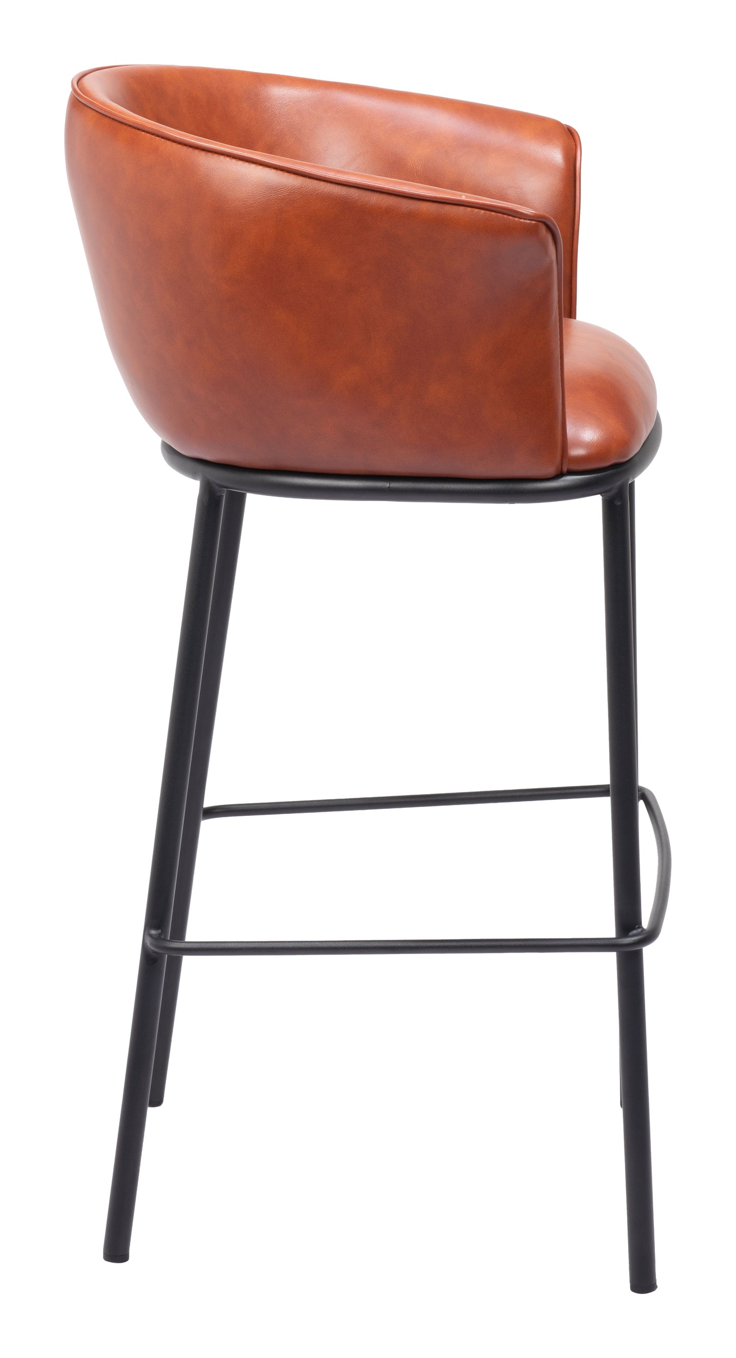 Kitchen Counter Stool –Garston Brown Bar Chair with Back