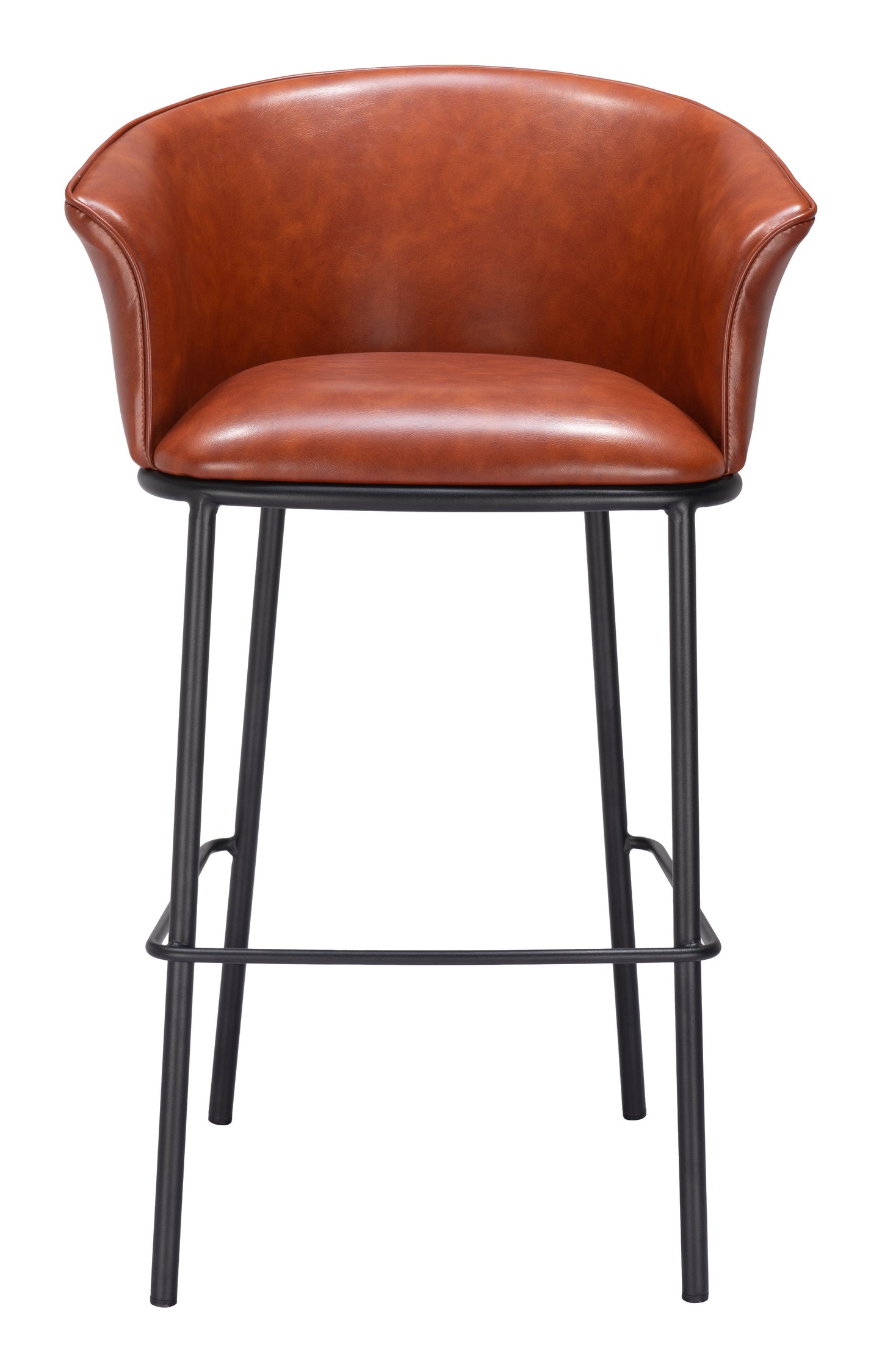 Kitchen Counter Stool –Garston Brown Bar Chair with Back