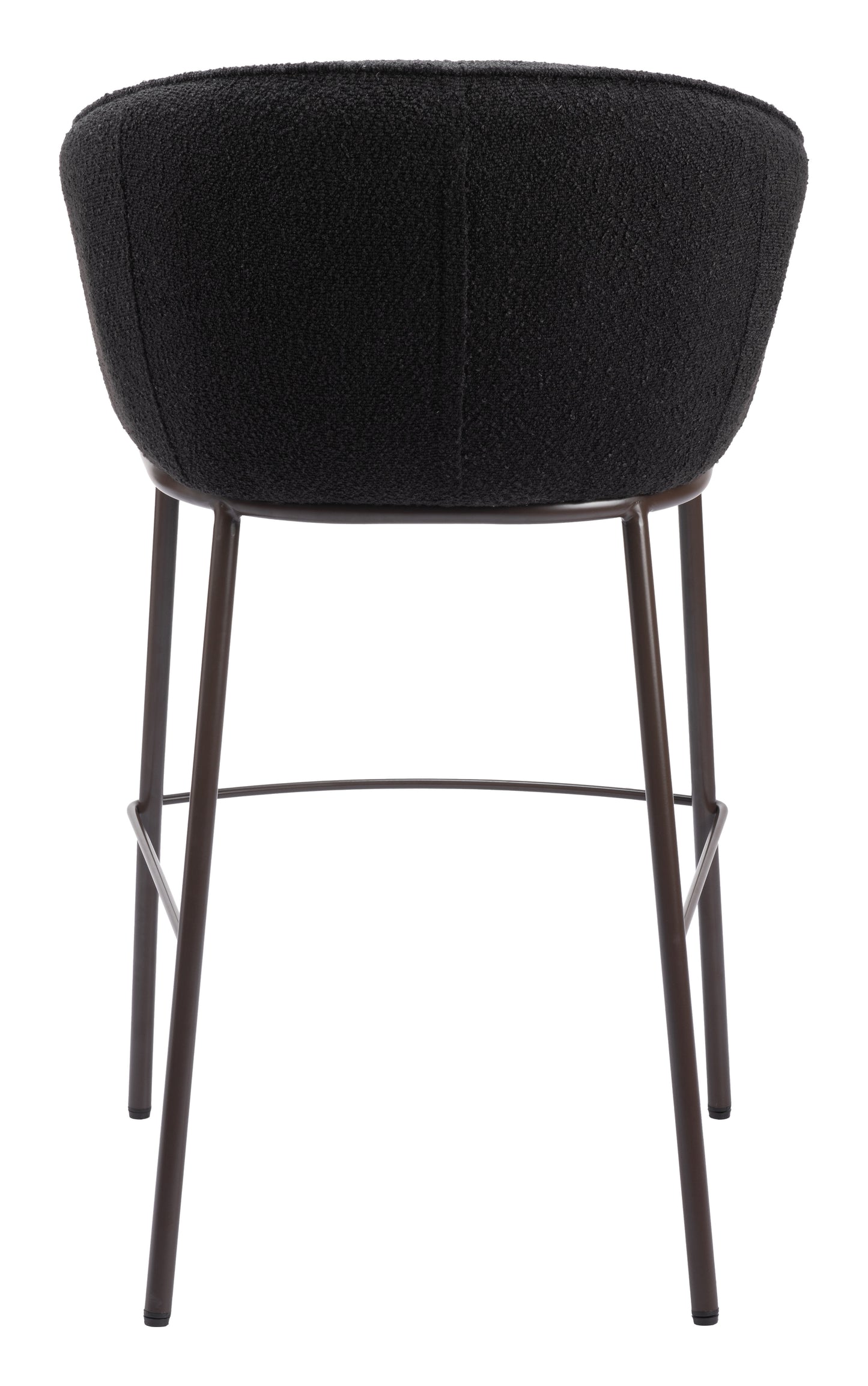 Counter Height Bar Stools – Essen Black Faux Leather with Bronze Legs