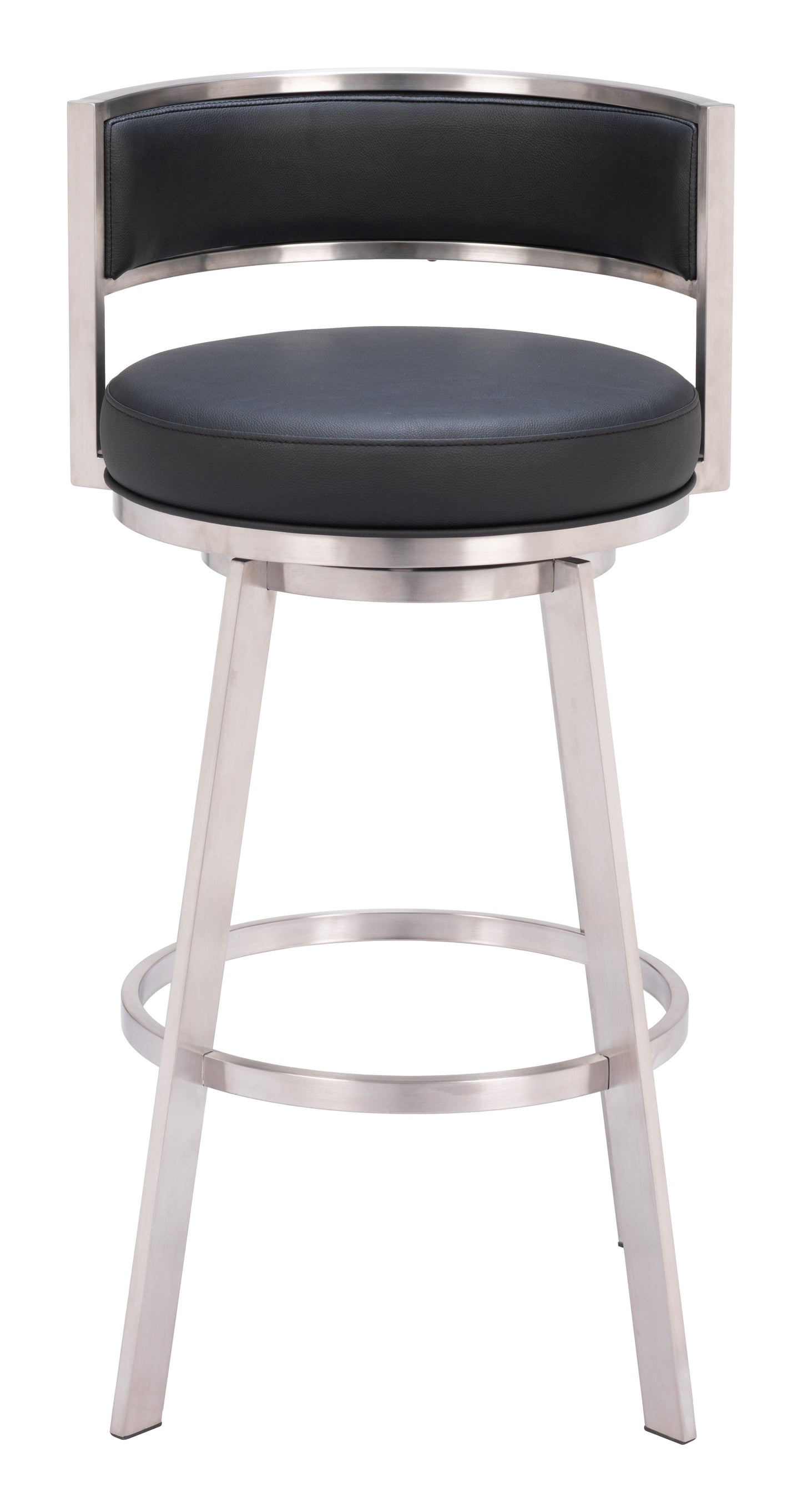Counter Bar Stools – Swivel Design with Footrest in Black