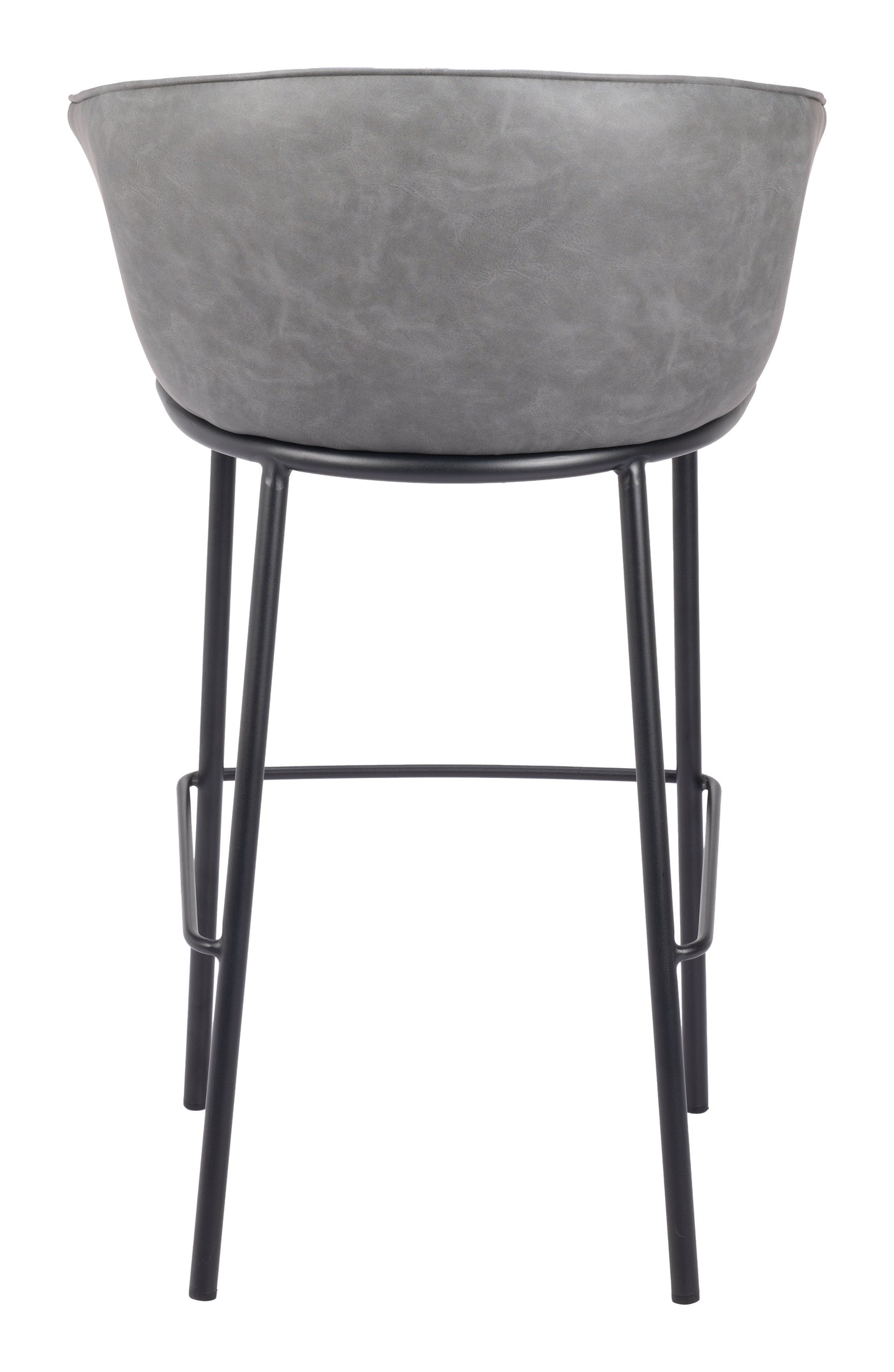 Counter Height Bar Stools – Garston Gray Seat with Black Metal Legs