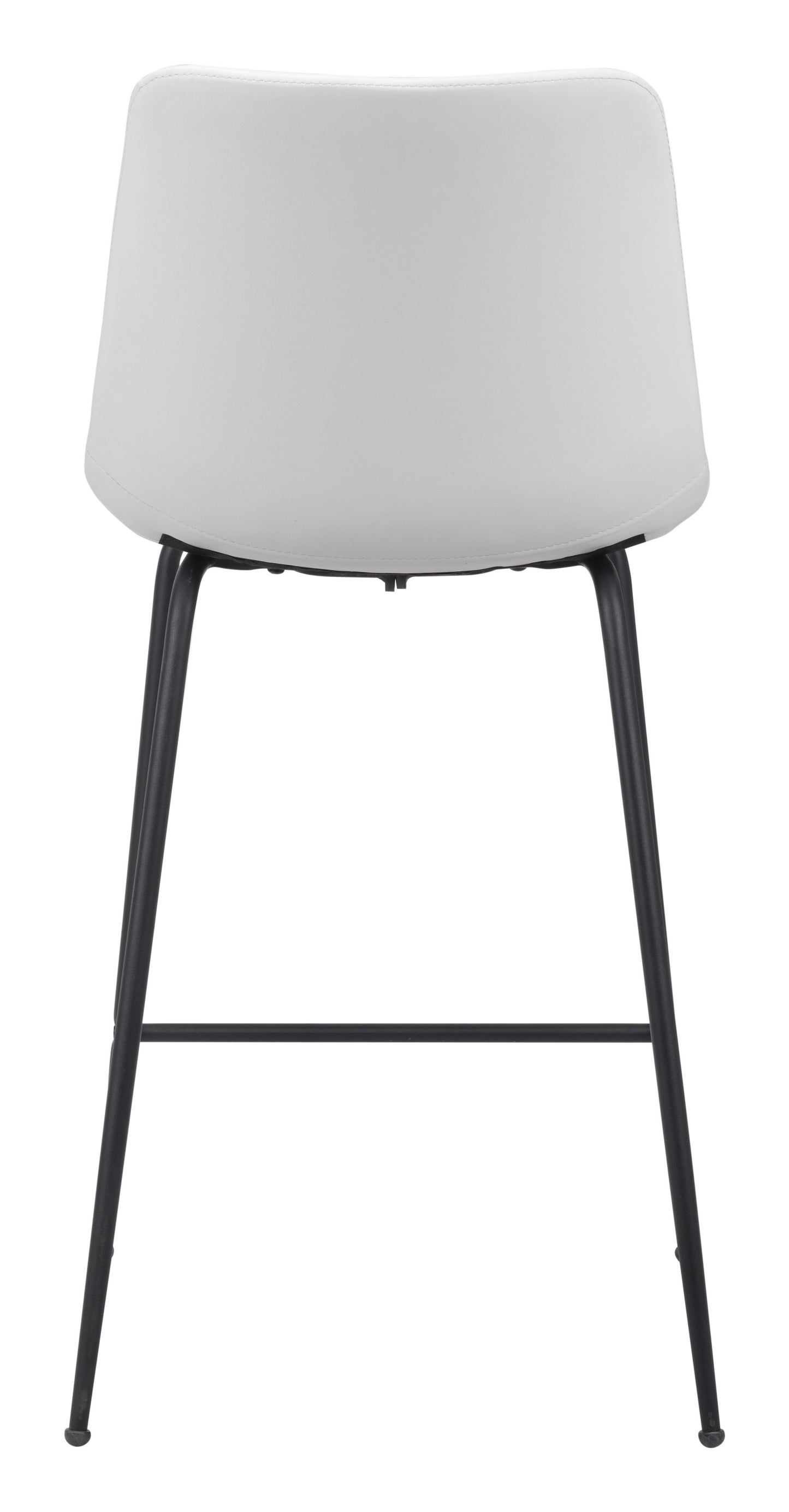 Byron Counter Stool in White – Modern Faux Leather Kitchen & Bar Chair