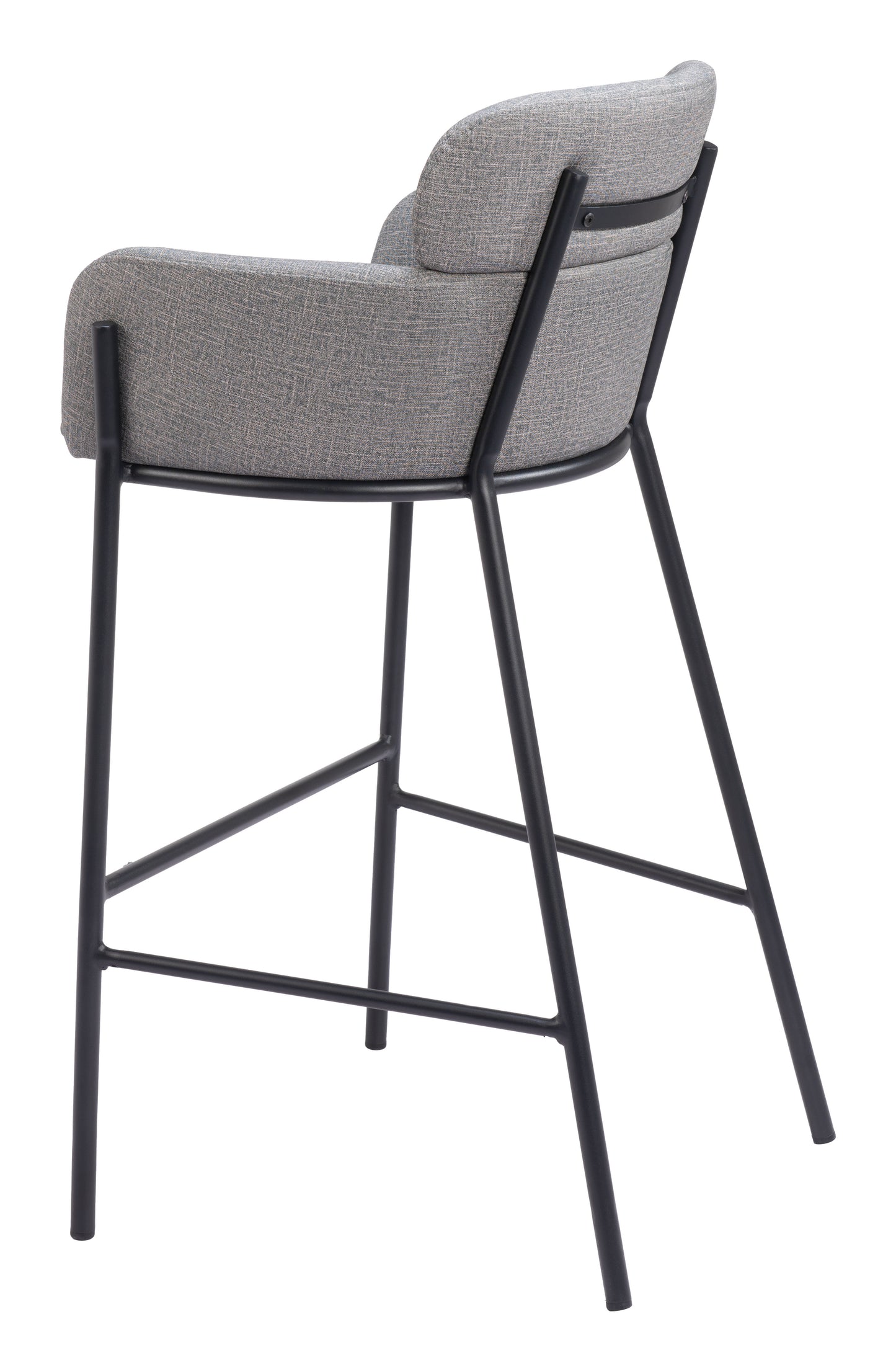 High Bar Stools – Bremor Slate Gray with Padded Seat & Metal Legs