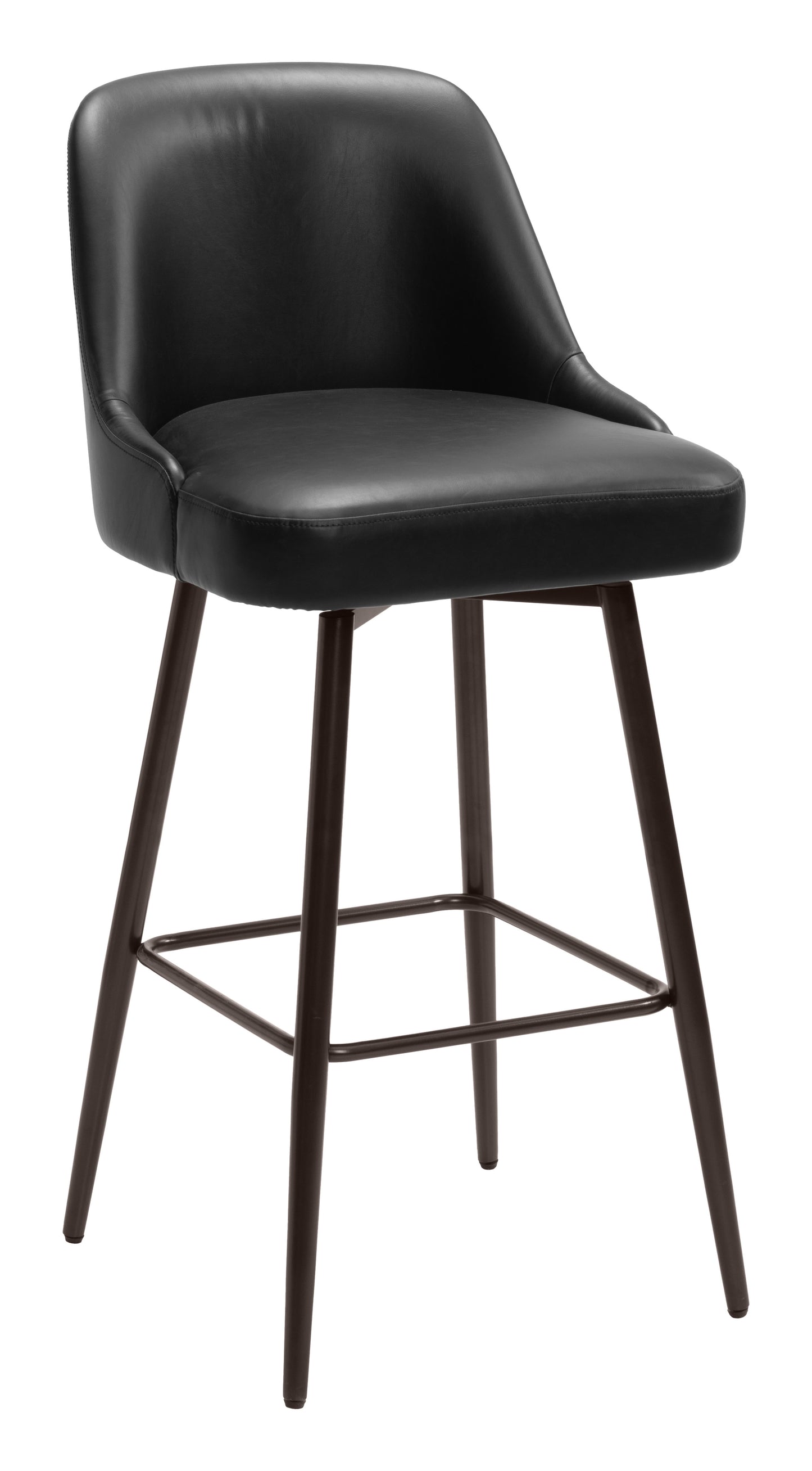 Black Bar Stools – Design with Upholstered Seat