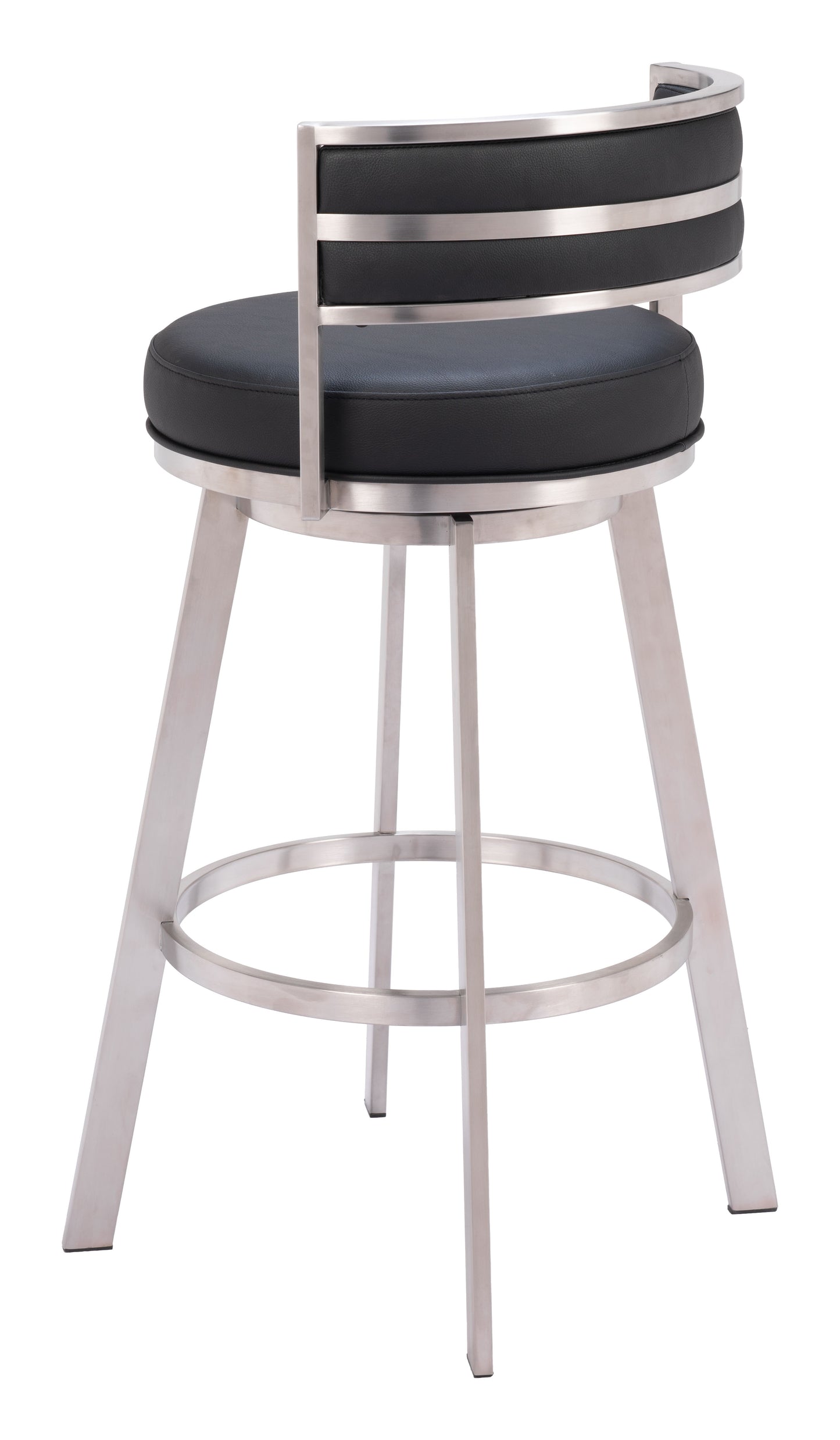 Counter Bar Stools – Swivel Design with Footrest in Black