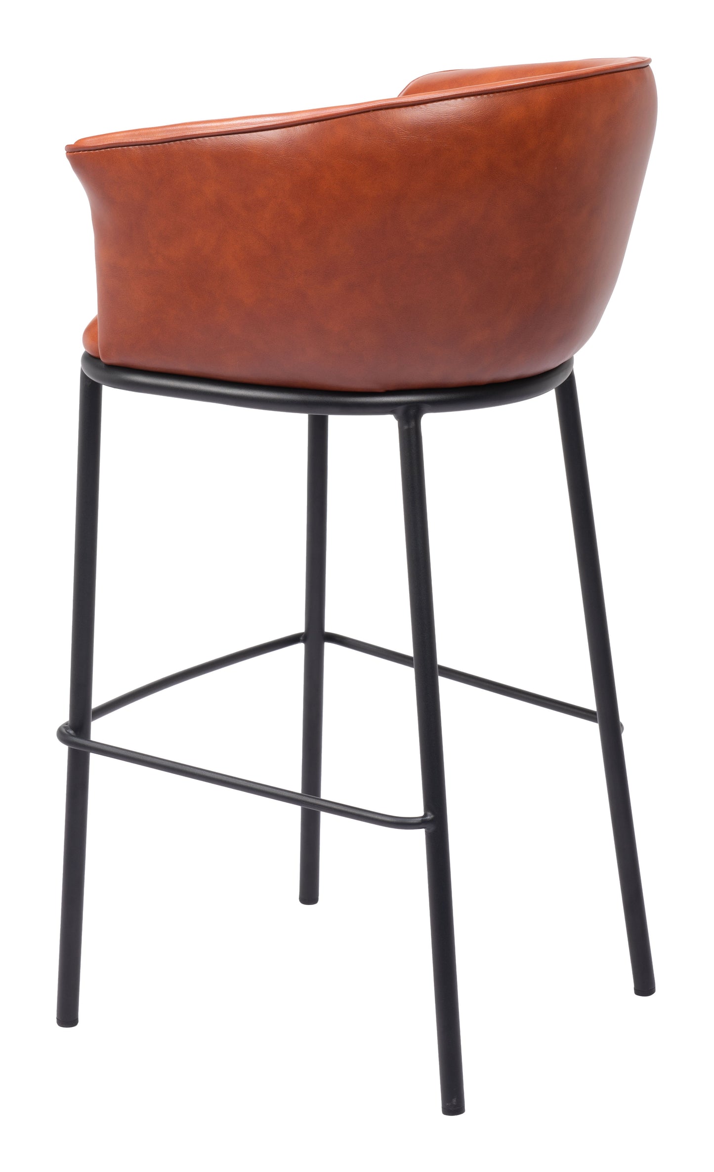 Kitchen Counter Stool –Garston Brown Bar Chair with Back