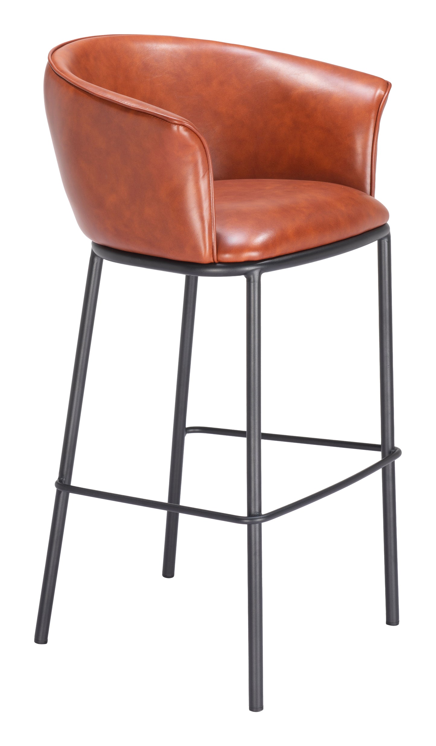 Kitchen Counter Stool –Garston Brown Bar Chair with Back