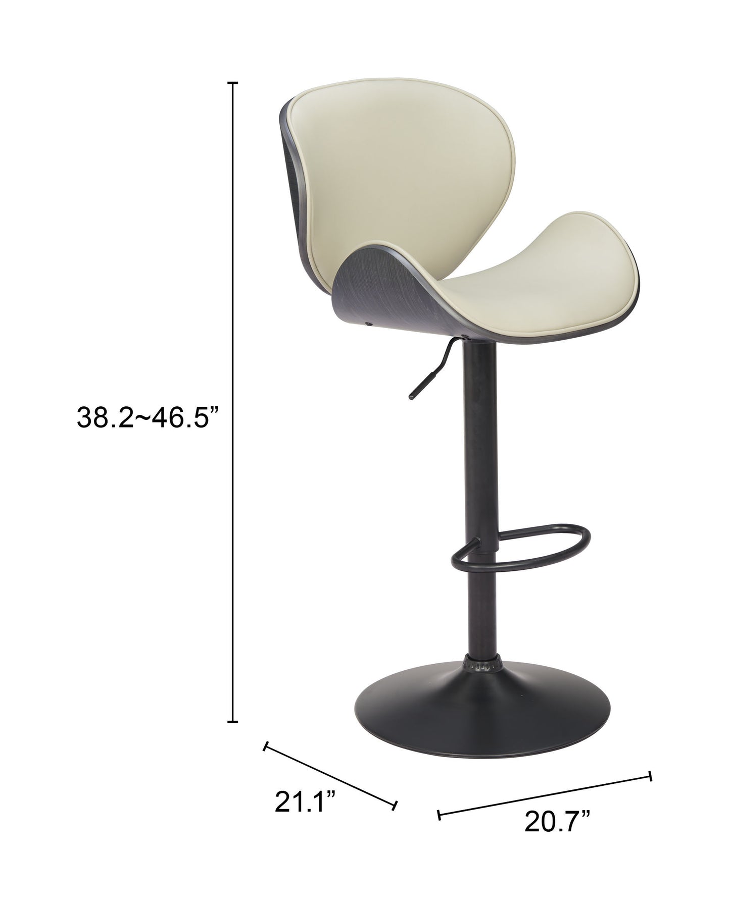 Bar Stools –Comfortable Black Seat with Durable Bronze Frame