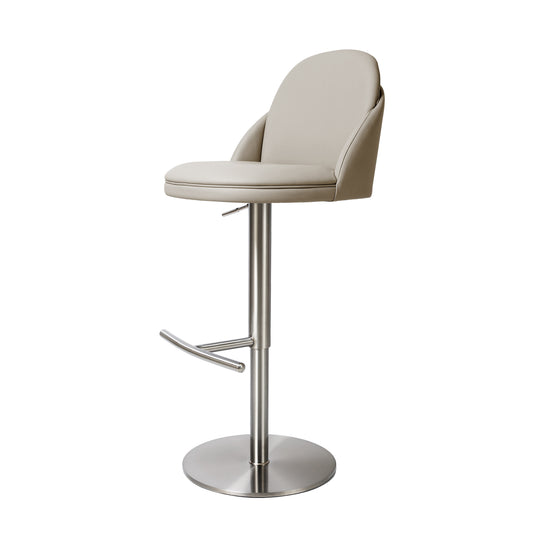 Bar Stool with Back – Seat & Chrome Footrest