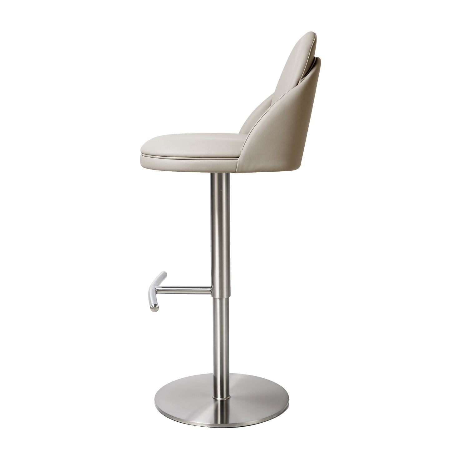 Bar Stool with Back – Seat & Chrome Footrest