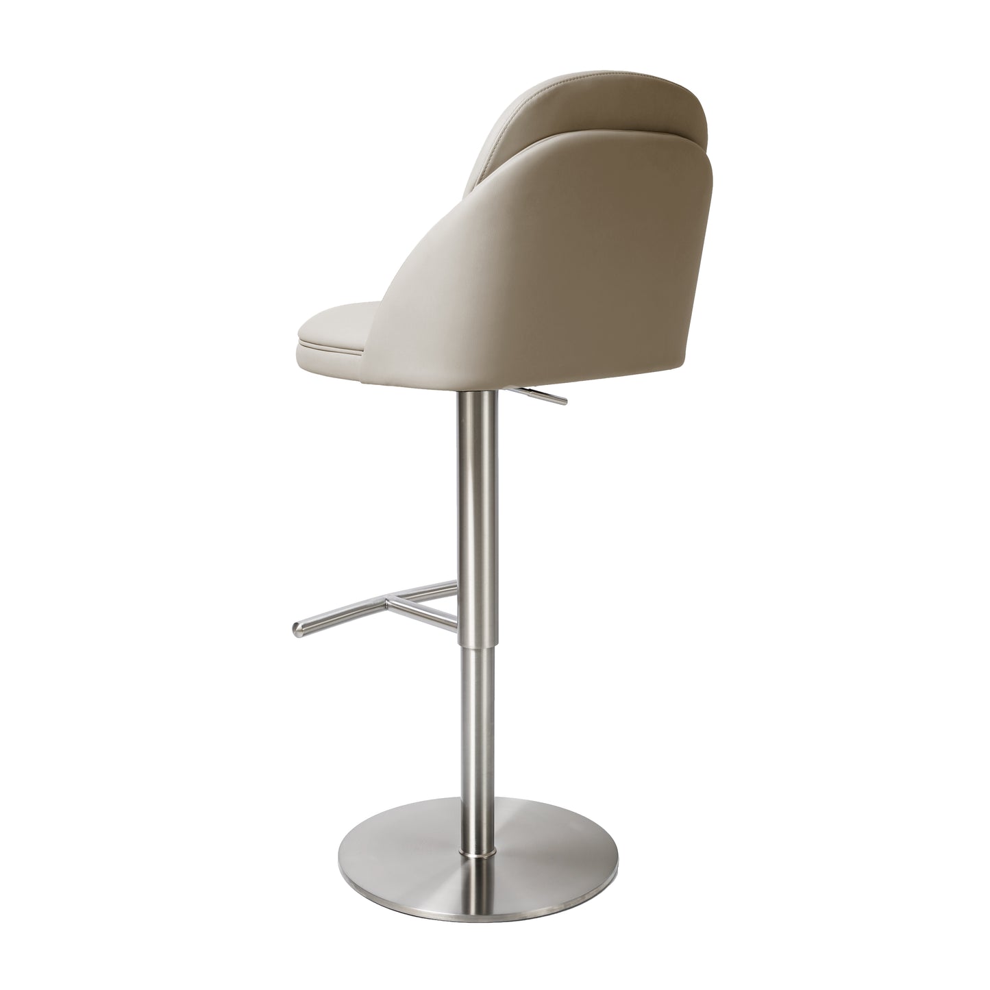 Bar Stool with Back – Seat & Chrome Footrest