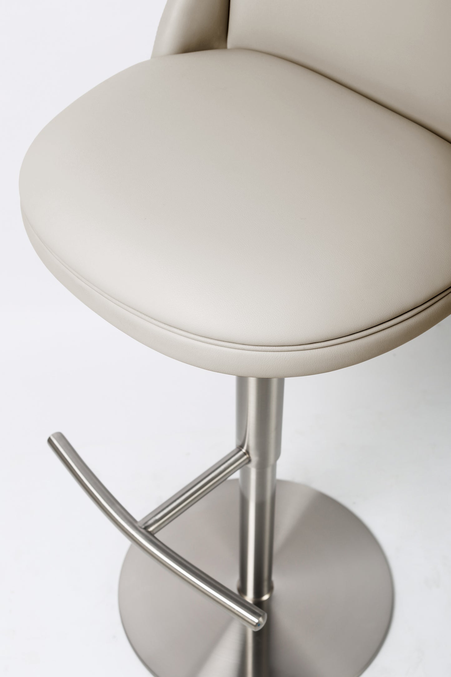 Bar Stool with Back – Seat & Chrome Footrest
