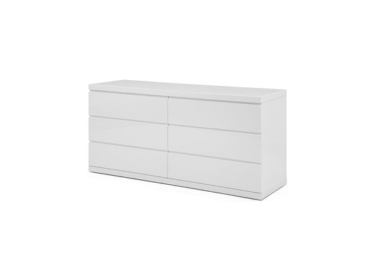 Anna Double Dresser in High Gloss White by Whiteline Modern Living