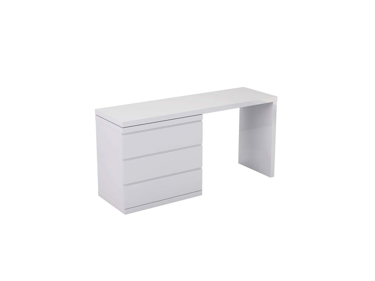 Anna Eddy Single & Double Dresser Extension in High Gloss White by Whiteline Modern Living