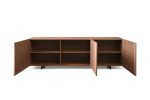 Geneva Buffet in Walnut Veneer Finish & Black Powder Coated Metal by Whiteline Modern Living