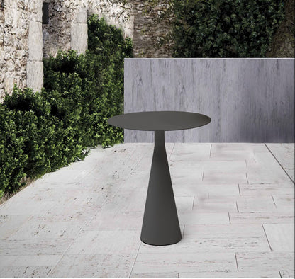 Whiteline Modern Outdoor Living ST1733M-CMT Ireland Large, Medium or Small Aluminum Outdoor Side Table, Grey