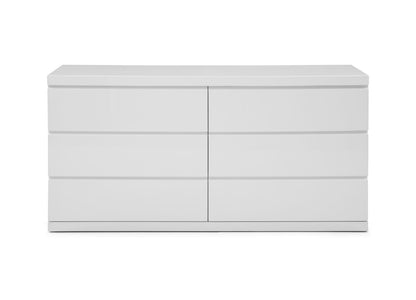 Anna Double Dresser in High Gloss White by Whiteline Modern Living