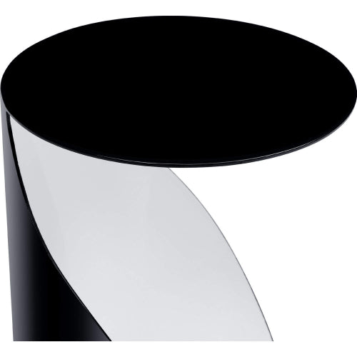 Willie 21"H Side Table in Black & White Metal Outside by Whiteline Modern Living