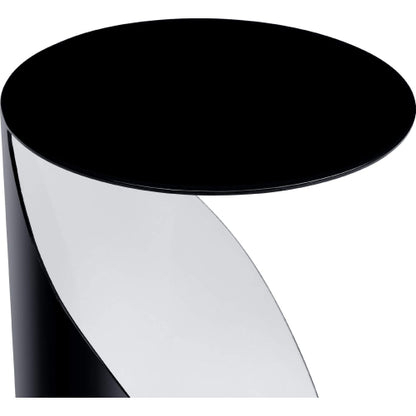 Willie 21"H Side Table in Black & White Metal Outside by Whiteline Modern Living