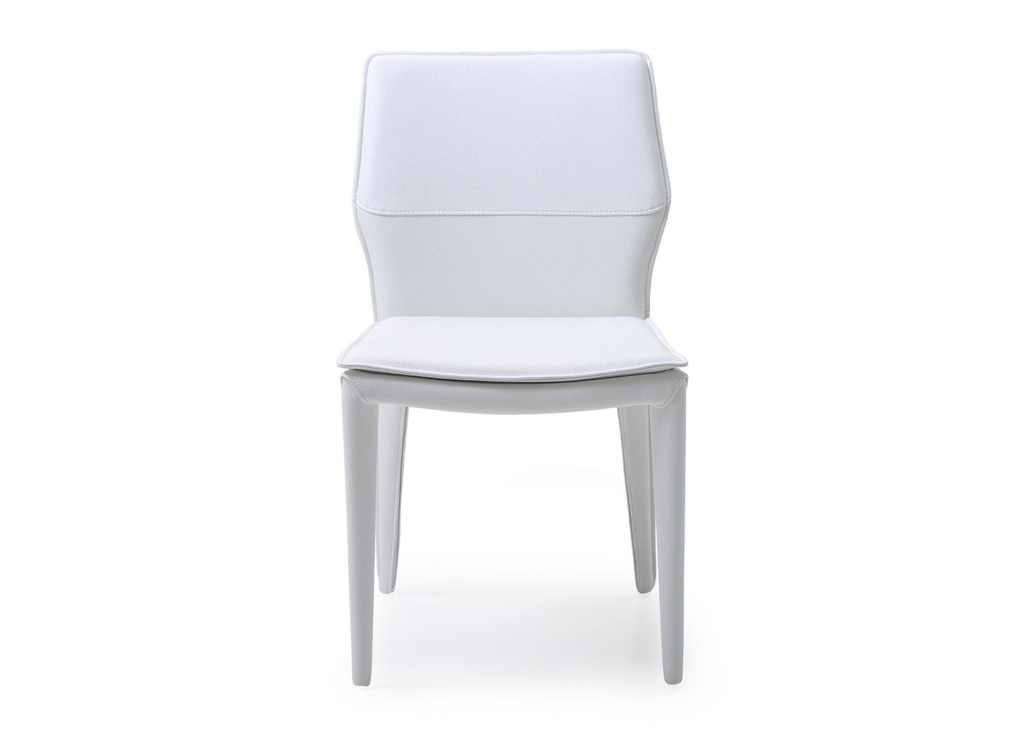 Miranda Dining Chair in White Leatherette (Set of 2) by Whiteline Modern Living