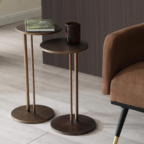 Nala 22"H Side Table in Bronze Metal by Whiteline Modern Living