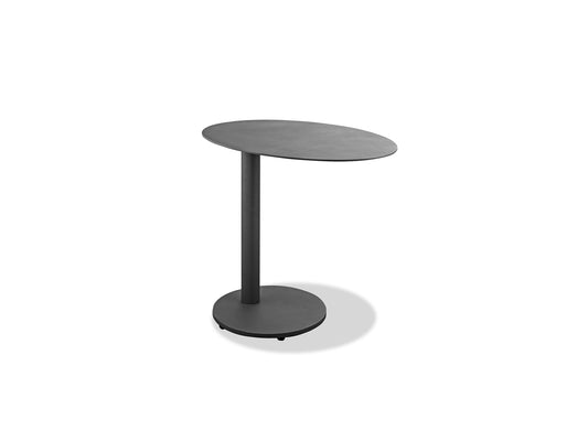 Colton Indoor Outdoor Side Table in Grey Powder Coated Aluminum by Whiteline Modern Living