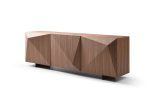 Geneva Buffet in Walnut Veneer Finish & Black Powder Coated Metal by Whiteline Modern Living