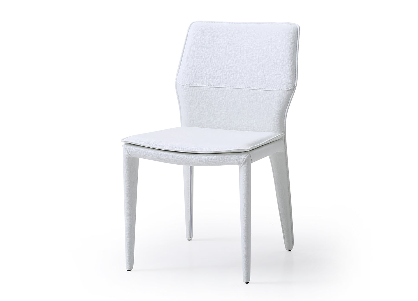 Miranda Dining Chair in White Leatherette (Set of 2) by Whiteline Modern Living