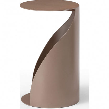 Willie 19"H Side Table in Gold Powder Coated Metal by Whiteline Modern Living