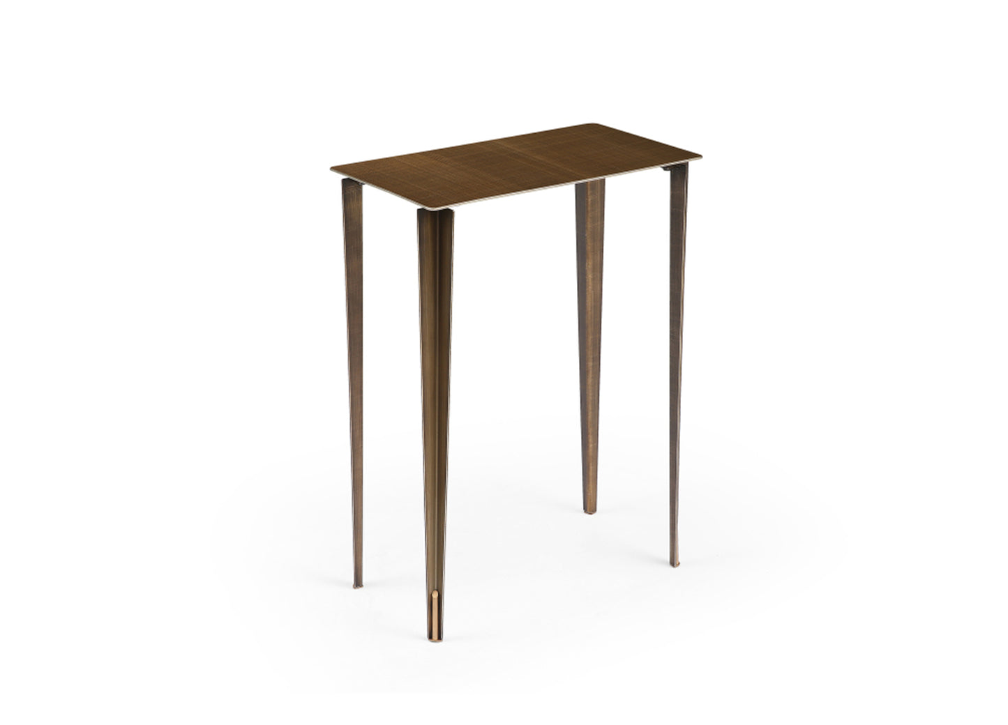 Nia 24"H Nest Side Table in Brushed Bronze & Gold Metal by Whiteline Modern Living