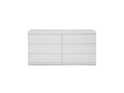 Anna Double Dresser in High Gloss White by Whiteline Modern Living