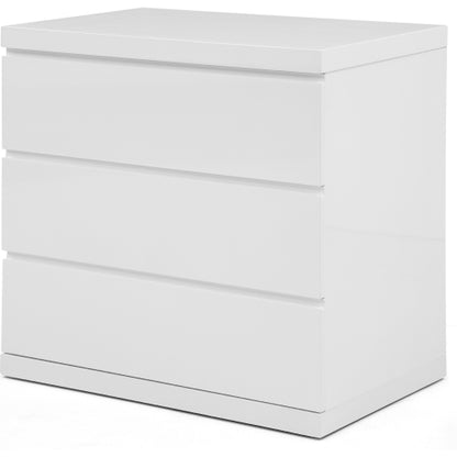 Anna Single Dresser in High Gloss White by Whiteline Modern Living