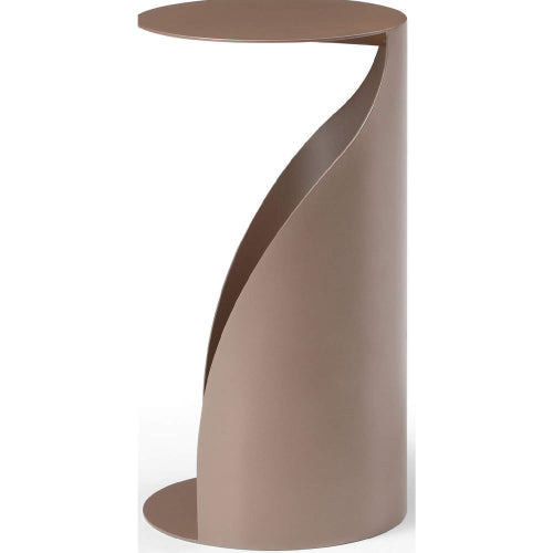 Willie 21"H Side Table in Gold Powder Coated Metal by Whiteline Modern Living