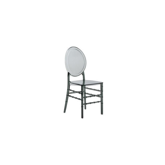 Techni Home Stackable Ghost Style Dark Grey Acrylic Event Chairs – Set of 4