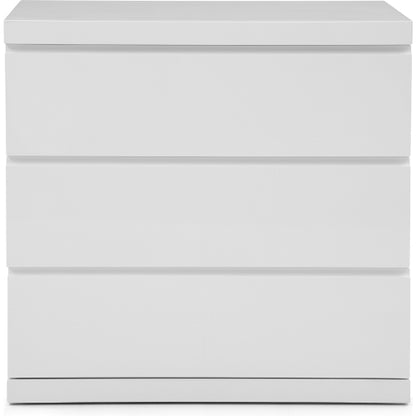 Anna Single Dresser in High Gloss White by Whiteline Modern Living