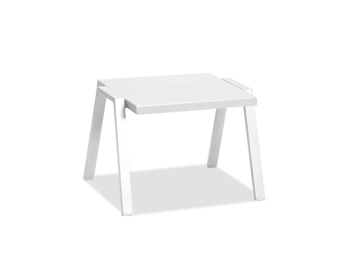 Rio Indoor Outdoor Side Table in White Powder Coated Aluminum (Set of 2) by Whiteline Modern Living