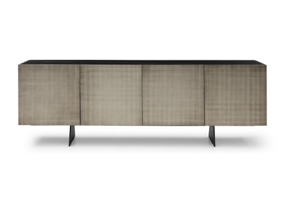 Raul Buffet in Ceramic Top, Brushed Bronze Wood & Black Metal by Whiteline Modern Living