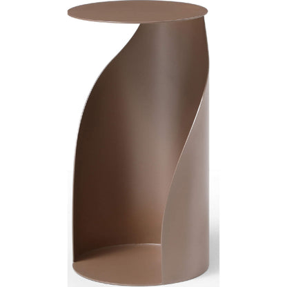 Willie 21"H Side Table in Gold Powder Coated Metal by Whiteline Modern Living