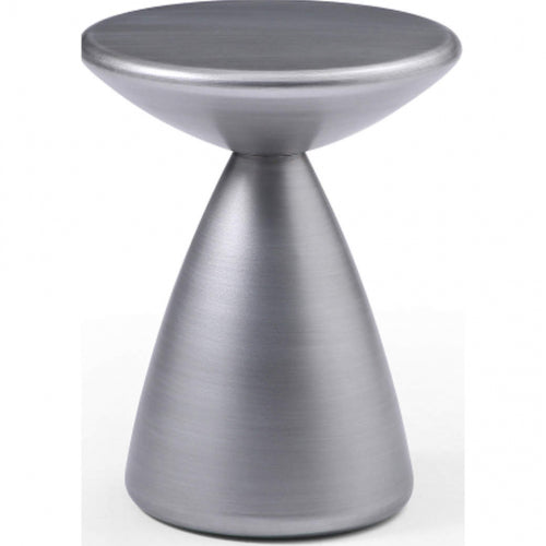 Ayla Side Table in Brushed Silver Metal by Whiteline Modern Living