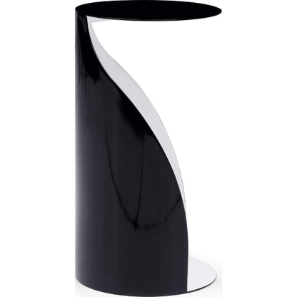 Willie 21"H Side Table in Black & White Metal Outside by Whiteline Modern Living